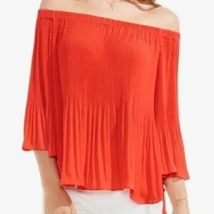Vince Camuto pleated off the shoulder top